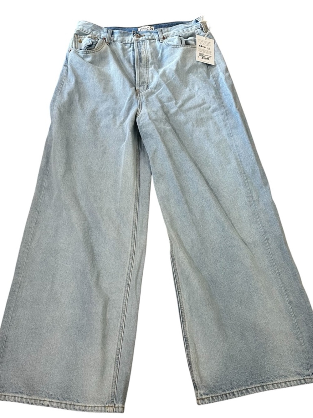Etica Ethically Made Marley Ultra High Rise Baggy Jeans in Seaford Sz 32 NWT